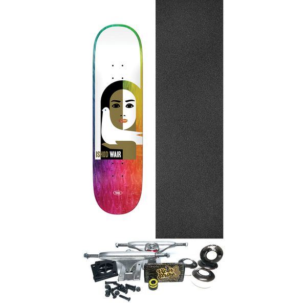 Real Skateboards Ishod Wair Peace Tie-Dye Edition Skateboard Deck Full SE - 8.5" x 32.25" - Complete Skateboard Bundle